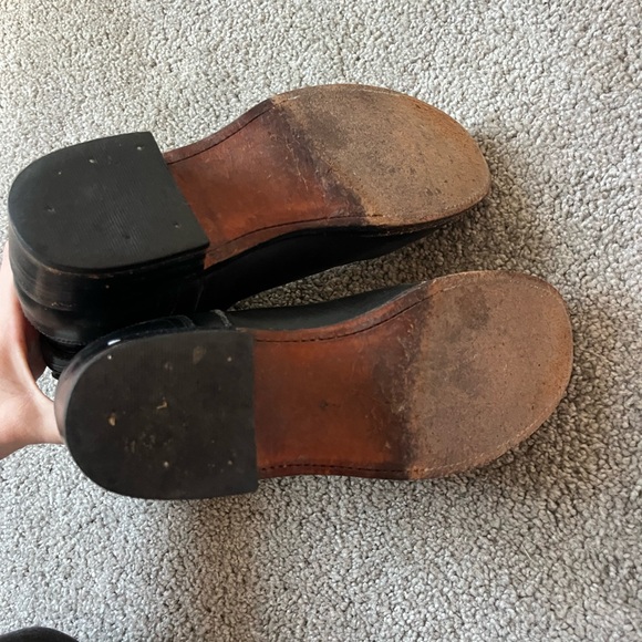 Vintage Frye Black Leather Ankle Boots with Buckle - Picture 6 of 6